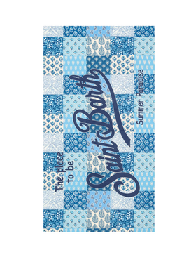 Telo mare in microfibra Aidan con stampa a fiori patchwork