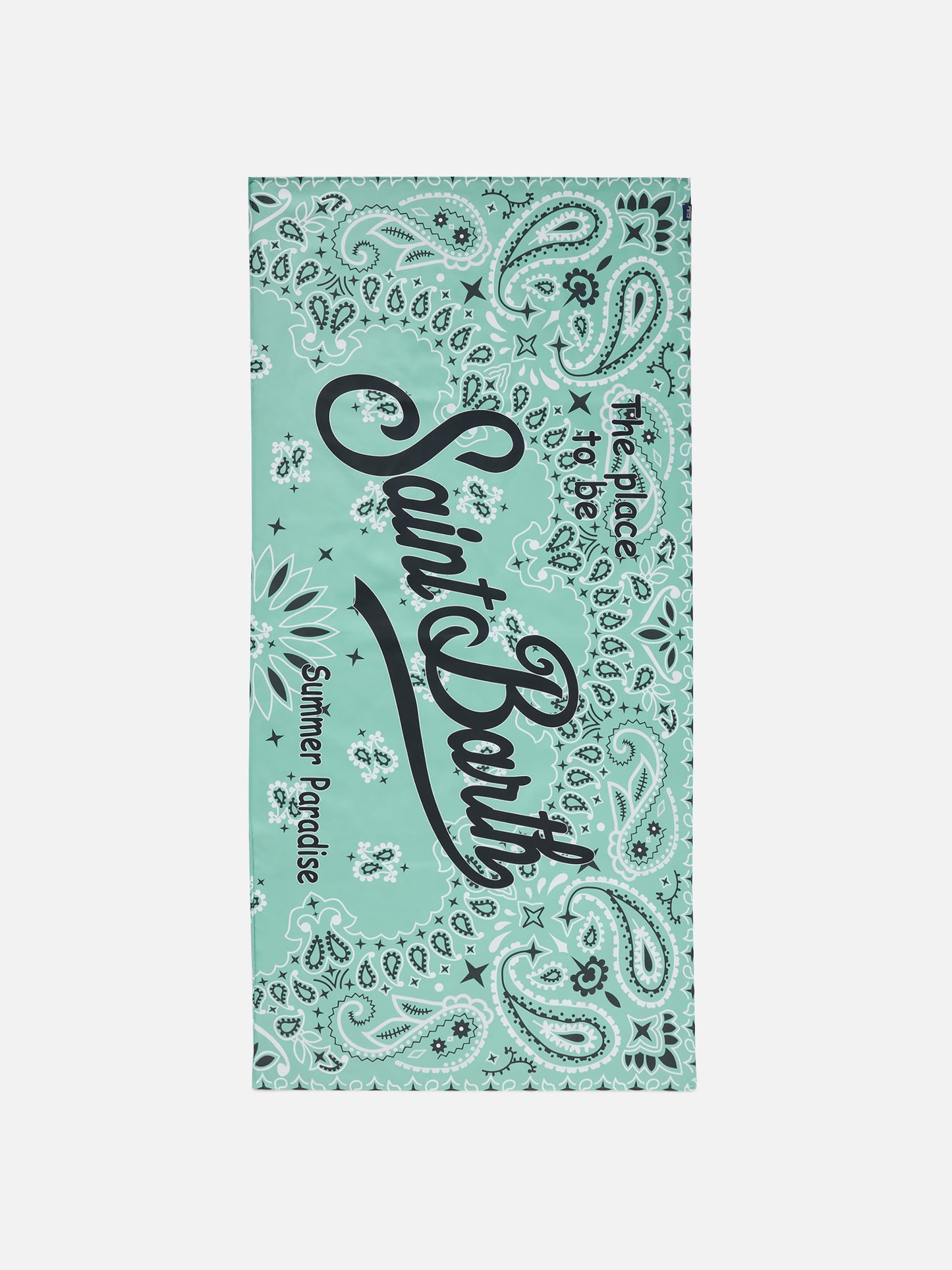 Telo mare Aidan con stampa bandana e logo