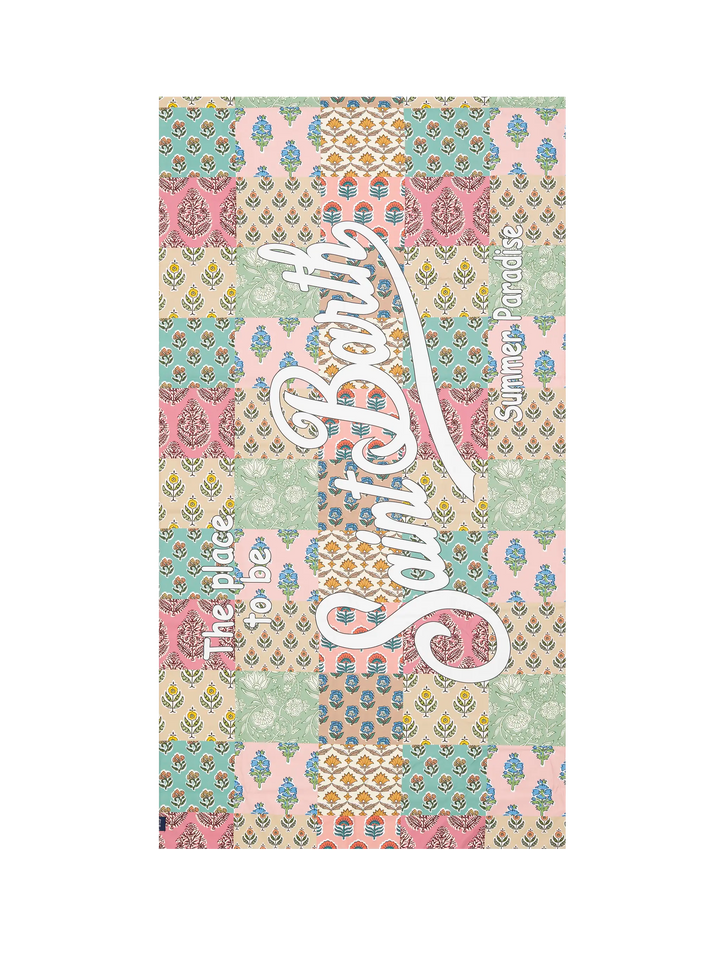 Microfiber beach towel Aidan with flower patch print