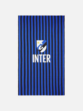 Microfiber striped beach towel Aidan with Inter print | INTER FC SPECIAL EDITION