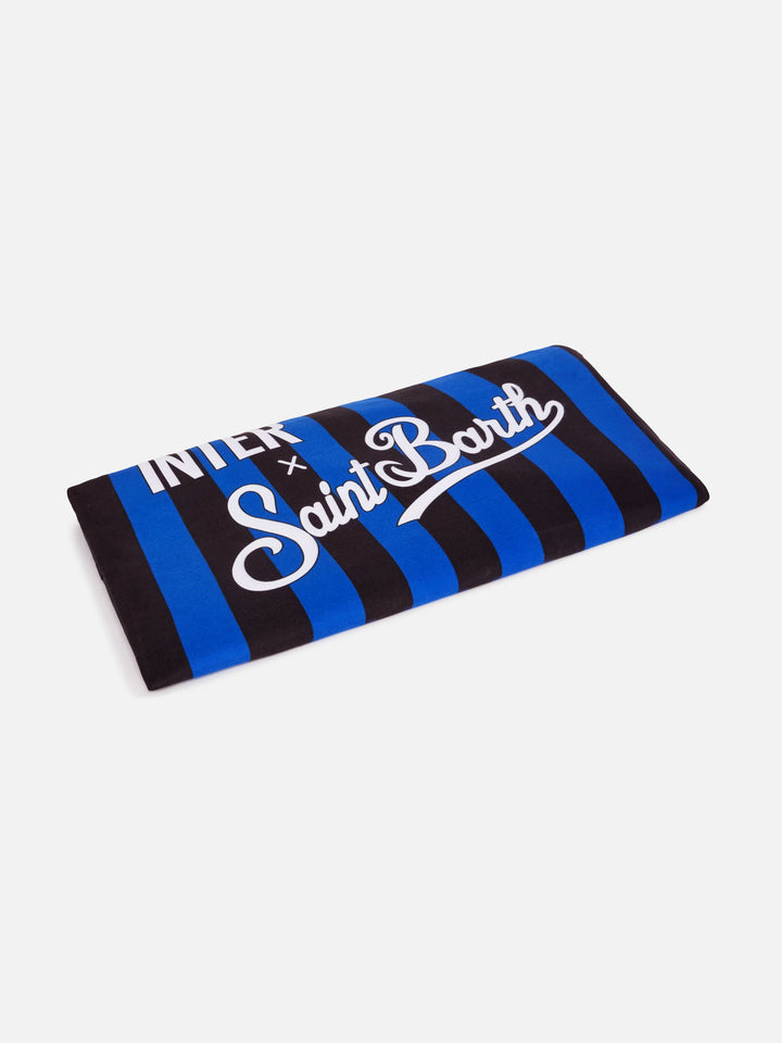 Microfiber striped beach towel Aidan with Inter print | INTER FC SPECIAL EDITION
