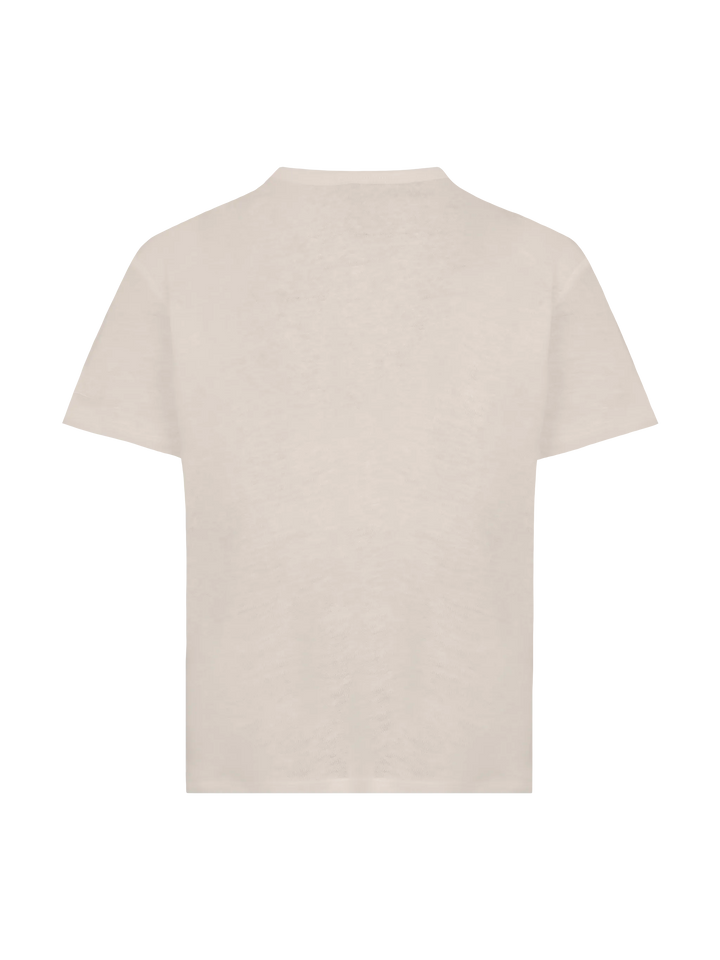 T-shirt Alex in jersey lino bianco panna