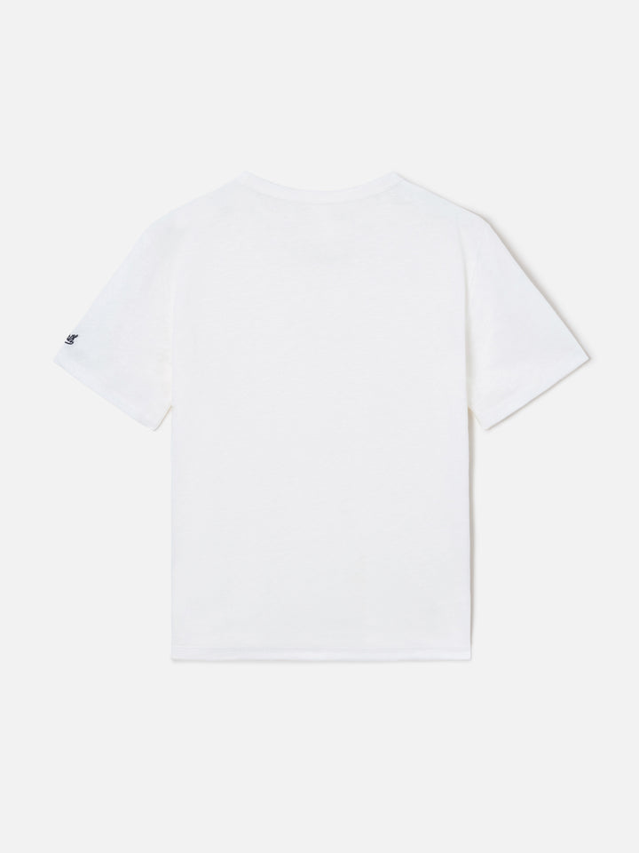 Alex t-shirt in white pure linen