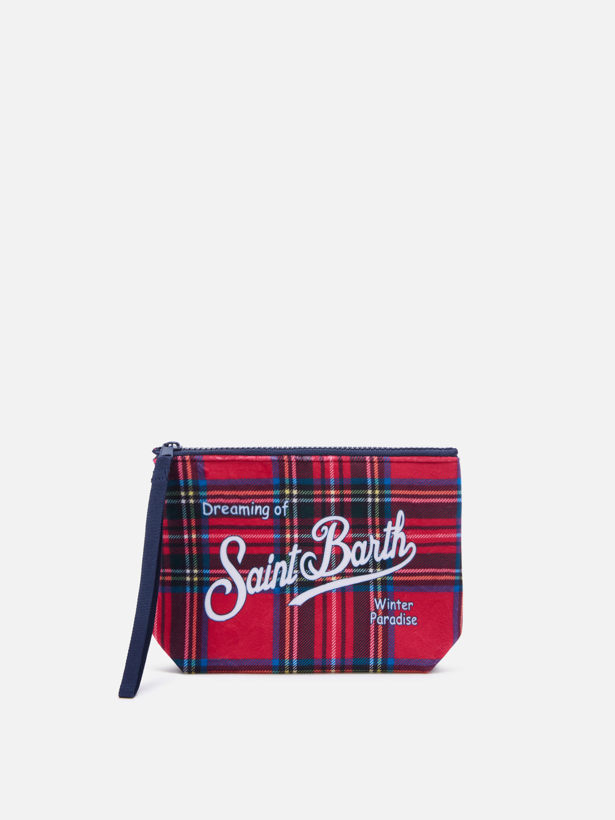 Aline pochette à imprimé tartan 