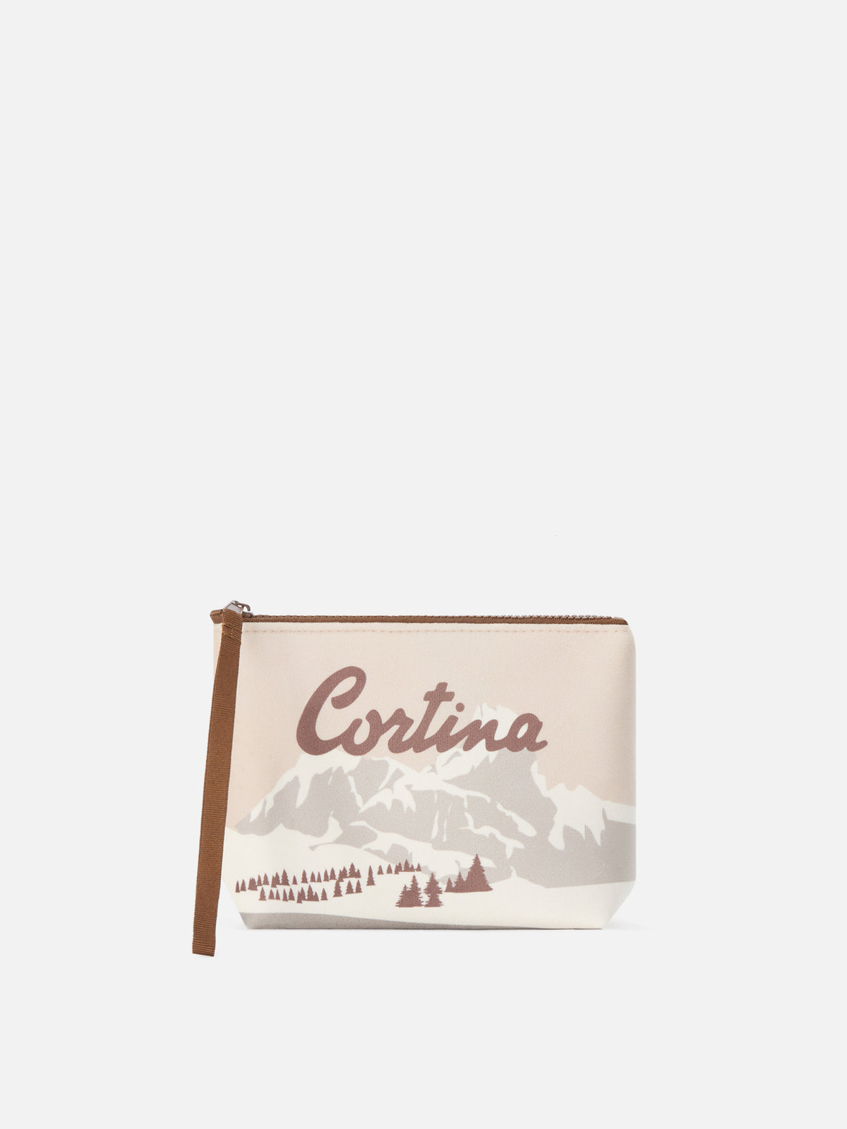 Beige Aline pochette mit Cortina-Print 
