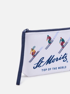 Off white Aline pochette with St. Moritz print | Special edition