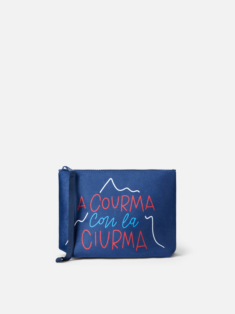 Wollige Pochette Aline mit Courma con la ciurma-Print