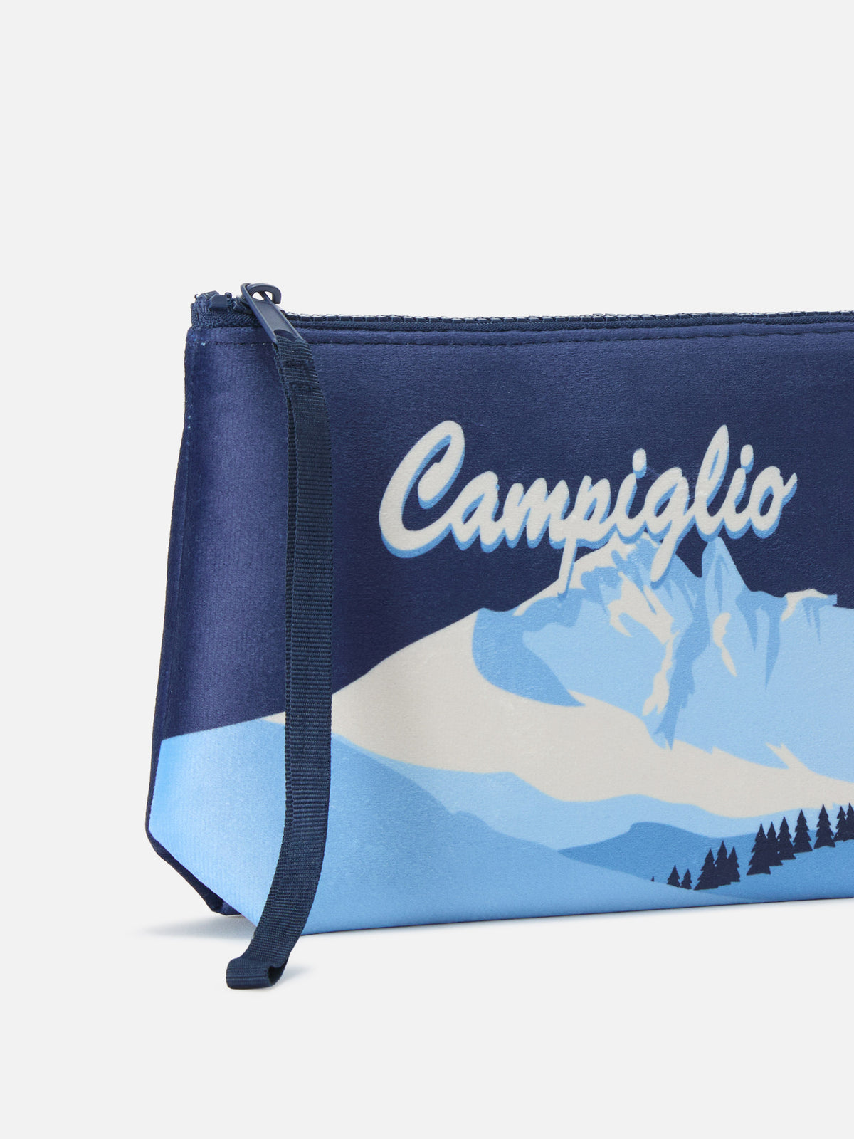 Marineblaues blue Aline pochette mit Campiglio-Print 