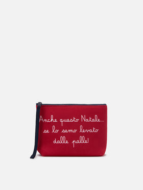 Wollpochette Aline mit „E anche questo Natale...“-Aufdruck | VACANZE DI NATALE SONDERAUSGABE