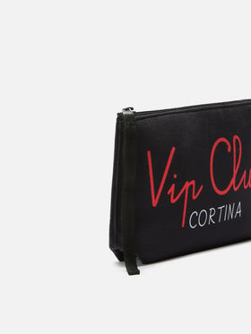 Aline-Pouch aus Wollimitat mit VIP-Club-Print | VIP CLUB SPECIAL EDITION