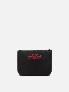 Aline Pouch in wool-effect fabric with Yuppies print | YUPPIES SPECIAL EDITION