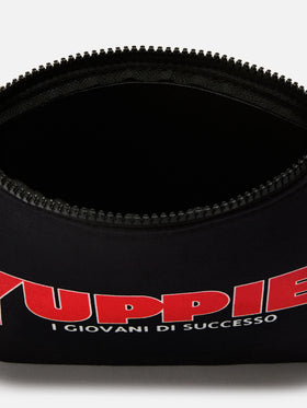 Aline Pouch in wool-effect fabric with Yuppies print | YUPPIES SPECIAL EDITION