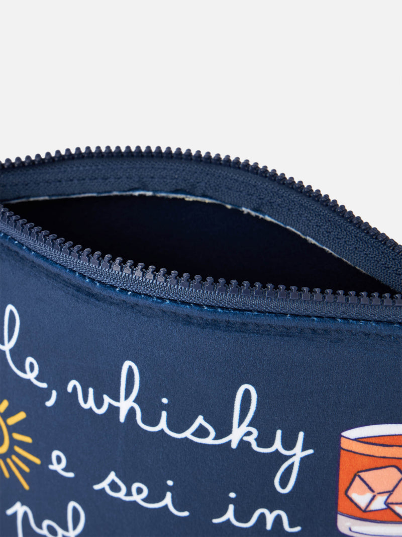 Wollpochette Aline mit Sohle, Whiskey und Sei im Pole-Position-Druck | VACANZE DI NATALE SONDERAUSGABE