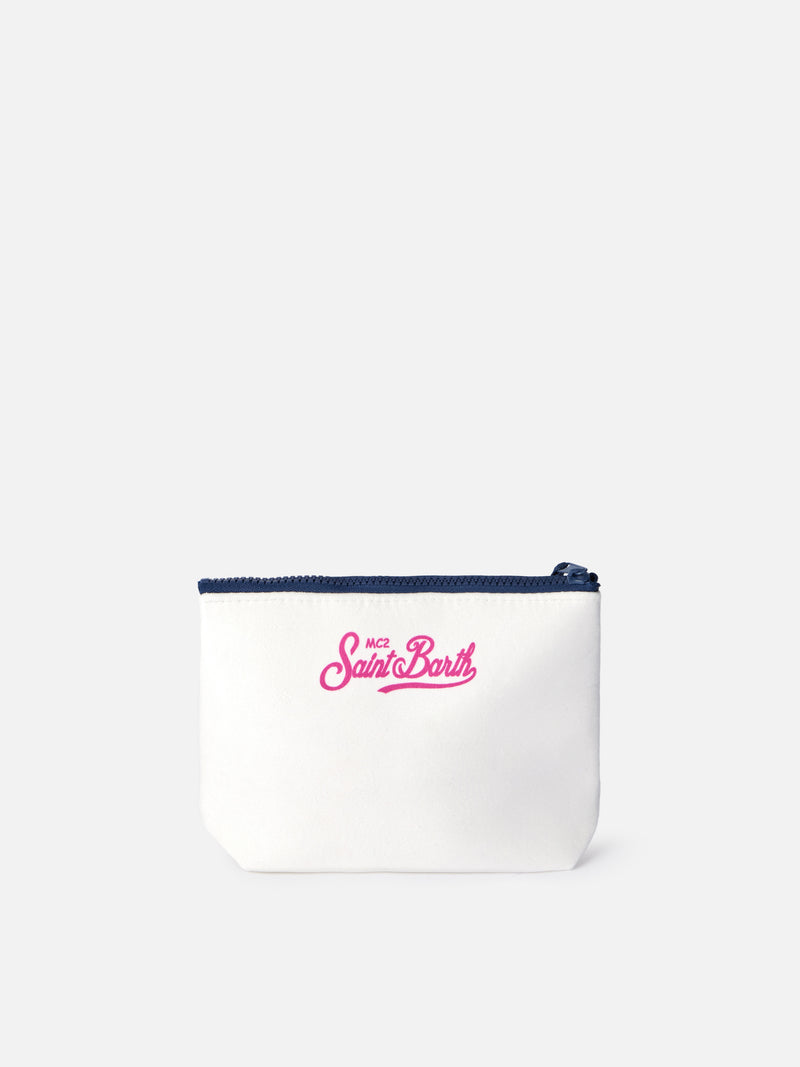 Wollpochette Aline mit Love Cortina-Print