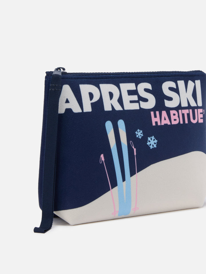 Pochette Aline effetto lana con stampa Après ski 