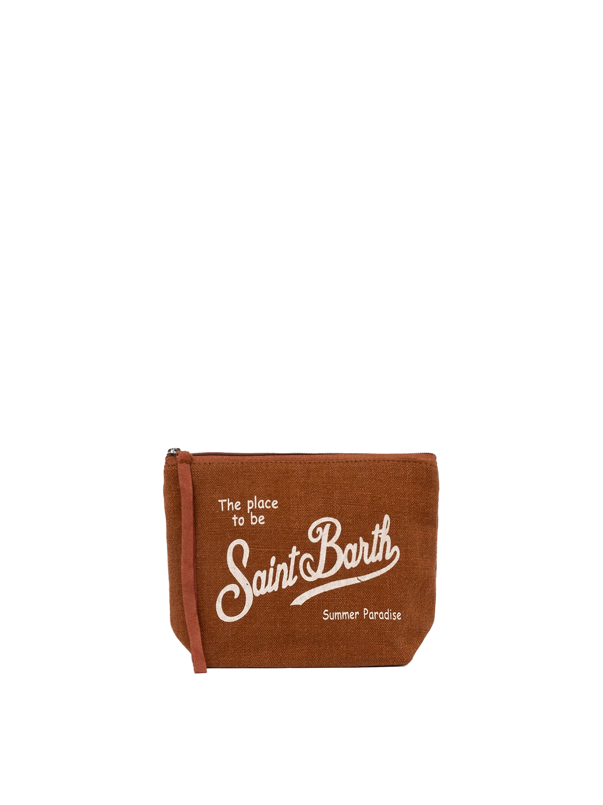 Aline brown linen pochette