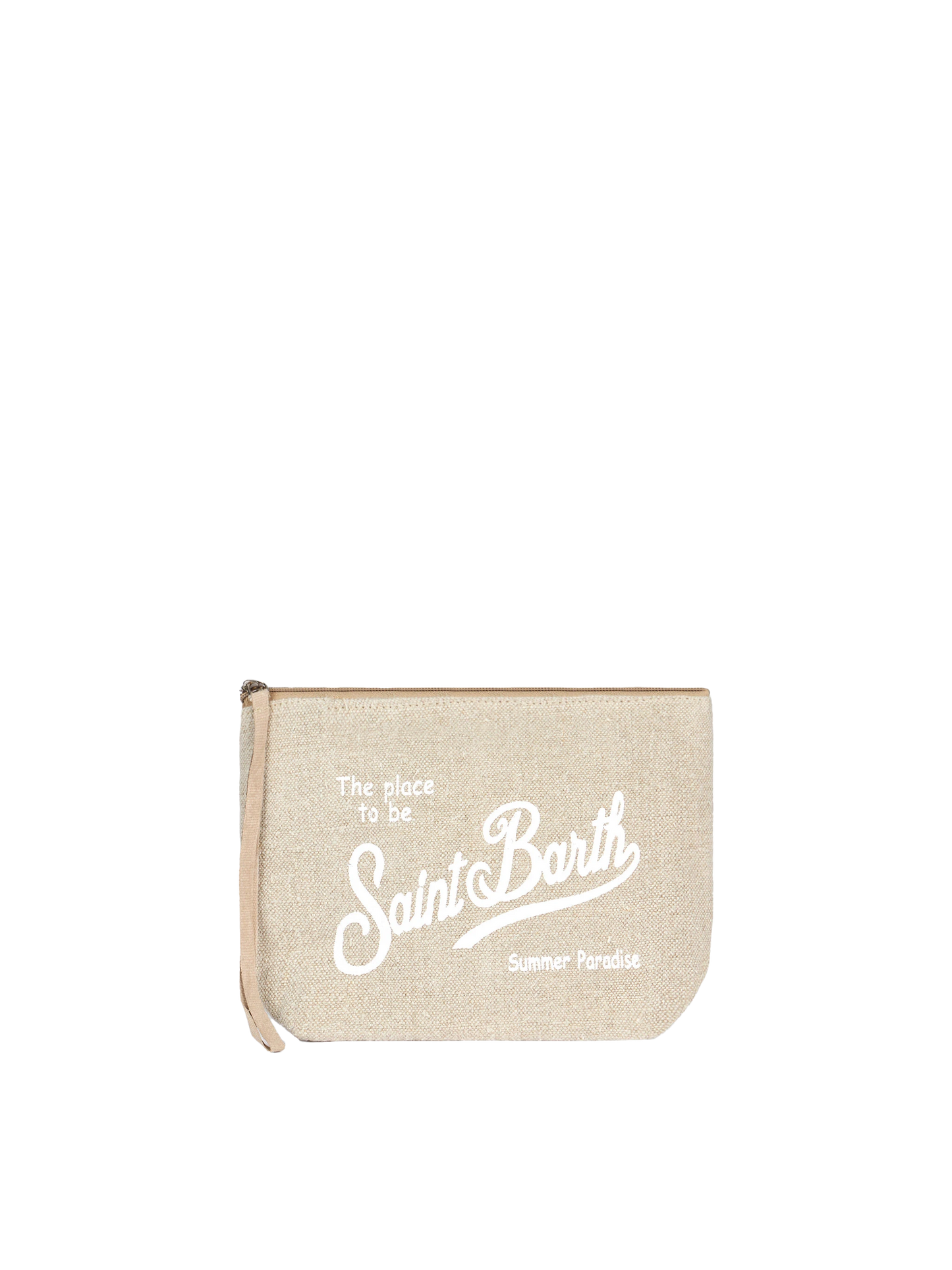 Aline beige linen pochette