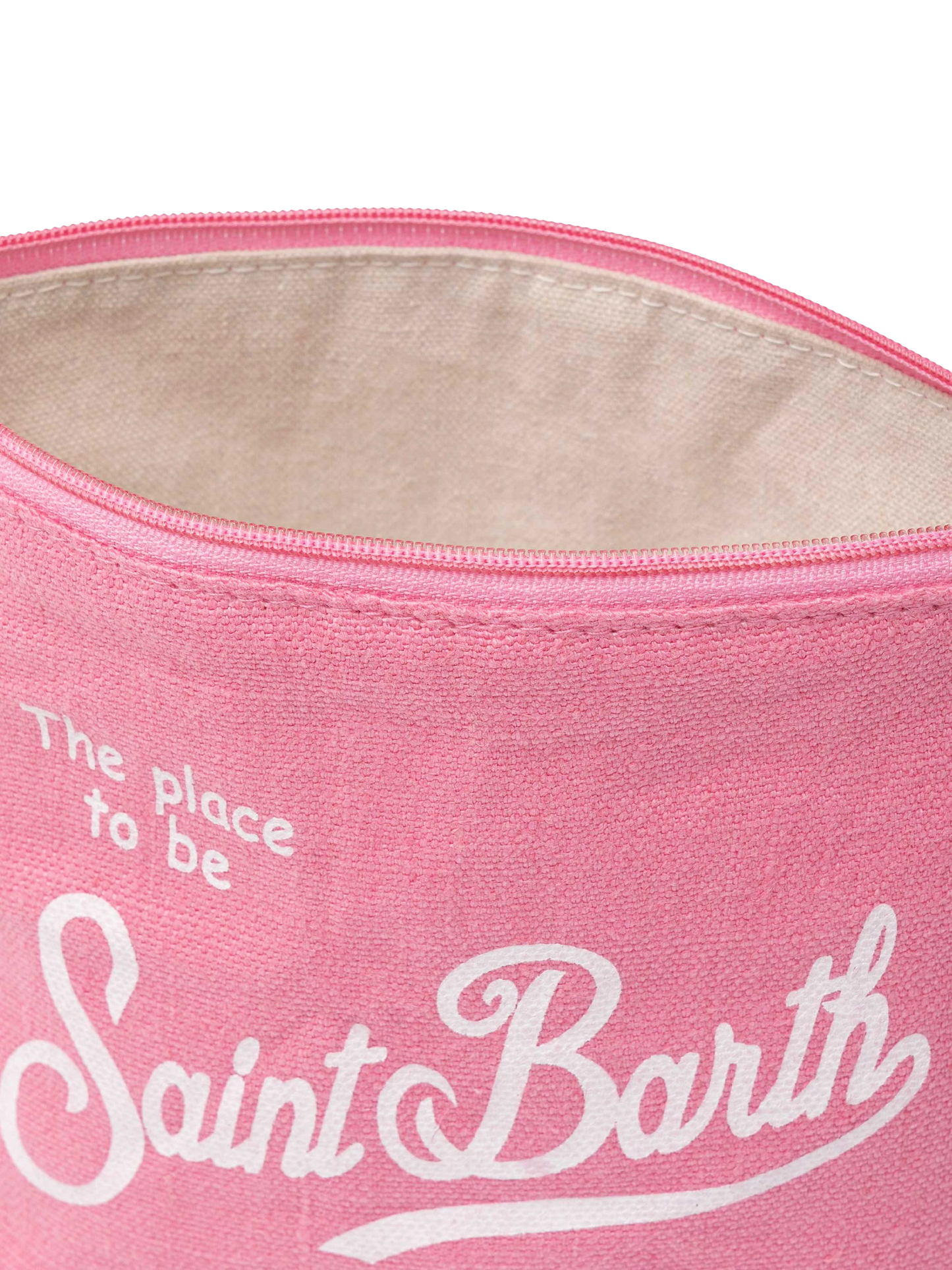 Aline pink linen pochette