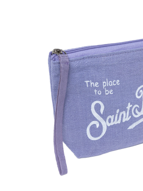 Aline lilac linen pochette