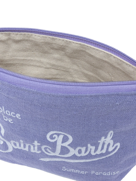 Aline lilac linen pochette