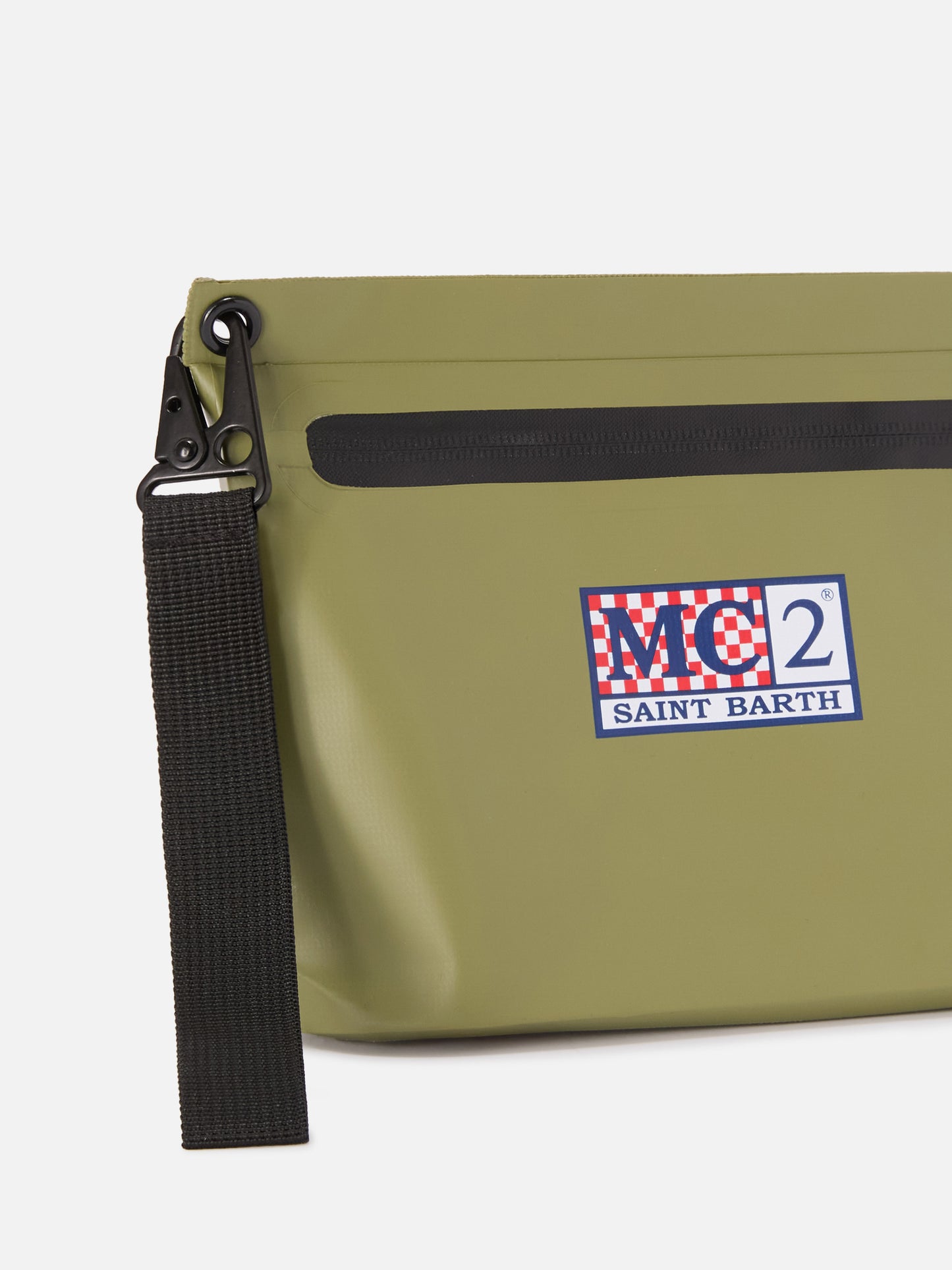 Aline Aqua Pochette impermeabile in PVC verde militare