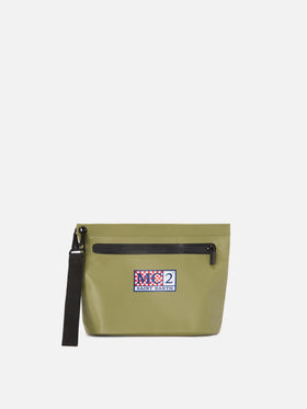 Aline Aqua Pochette impermeabile in PVC verde militare
