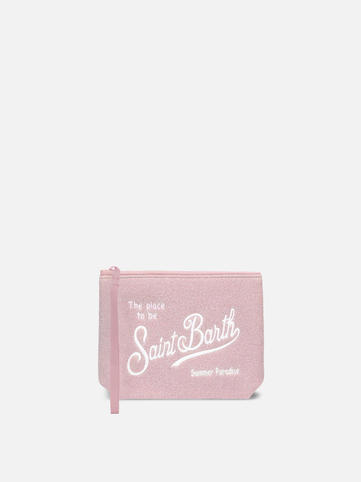 Aline Pochette aus rosa Lurex