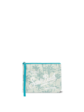 Aline Lurex-Pochette mit Toile-de-Jouy-Print