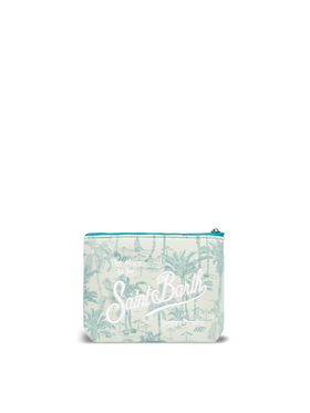 Aline Lurex-Pochette mit Toile-de-Jouy-Print