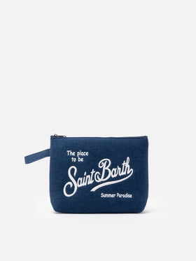 Aline L Pochette in Denim-Optik