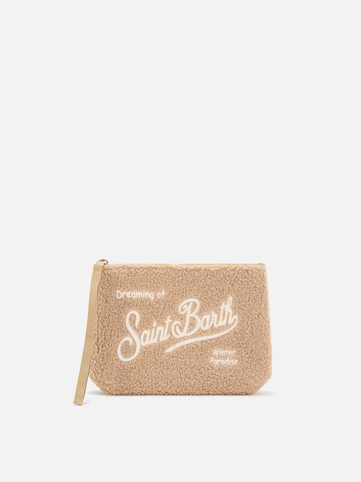 Nut Aline teddy pochette with logo embroidery