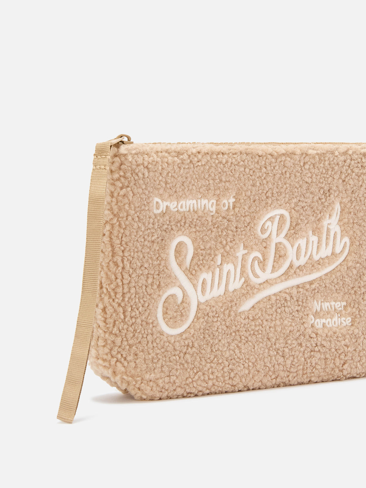 Teddy noisette pochette avec broderie logo Aline 