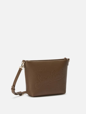 Aline Shoulder Bag in hammered brown leather