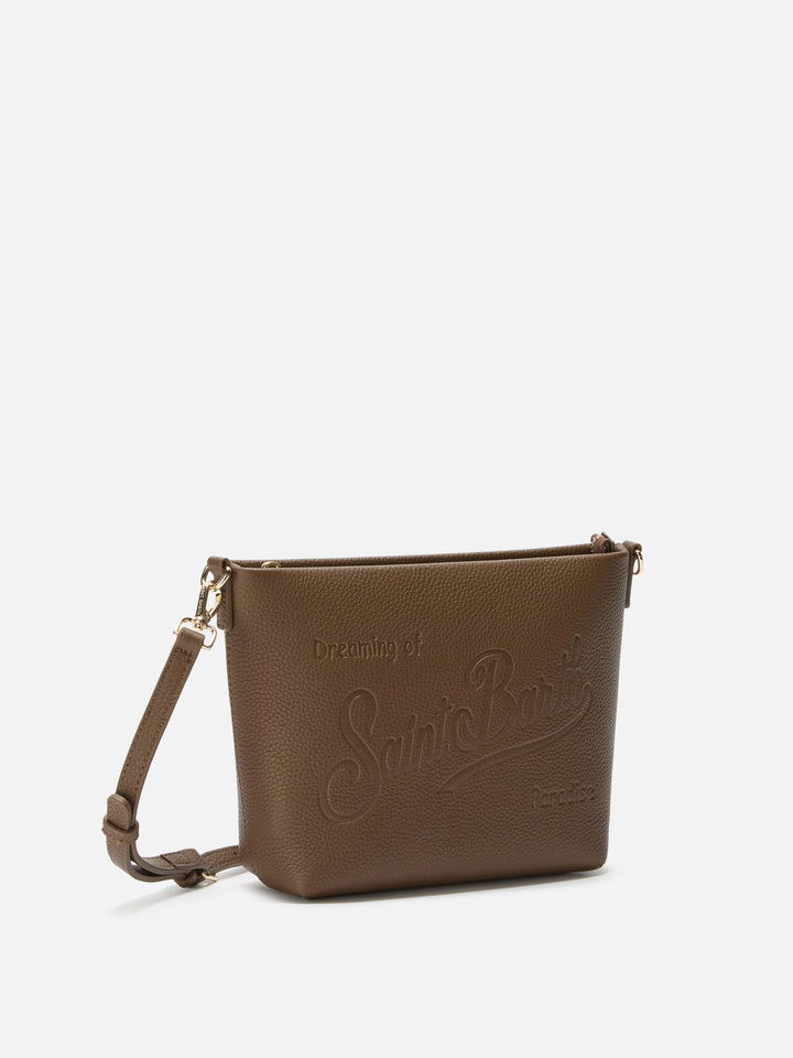 Aline Shoulder Bag in hammered brown leather