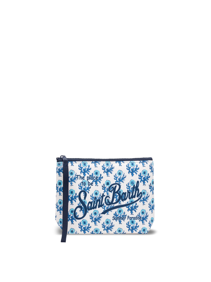 Aline scuba pochette with flower print