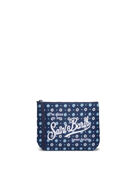 Aline Scuba-Pochette mit Mikro-Krawatten-Print