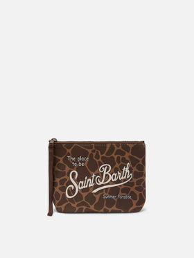 Aline scuba pouch with animal print