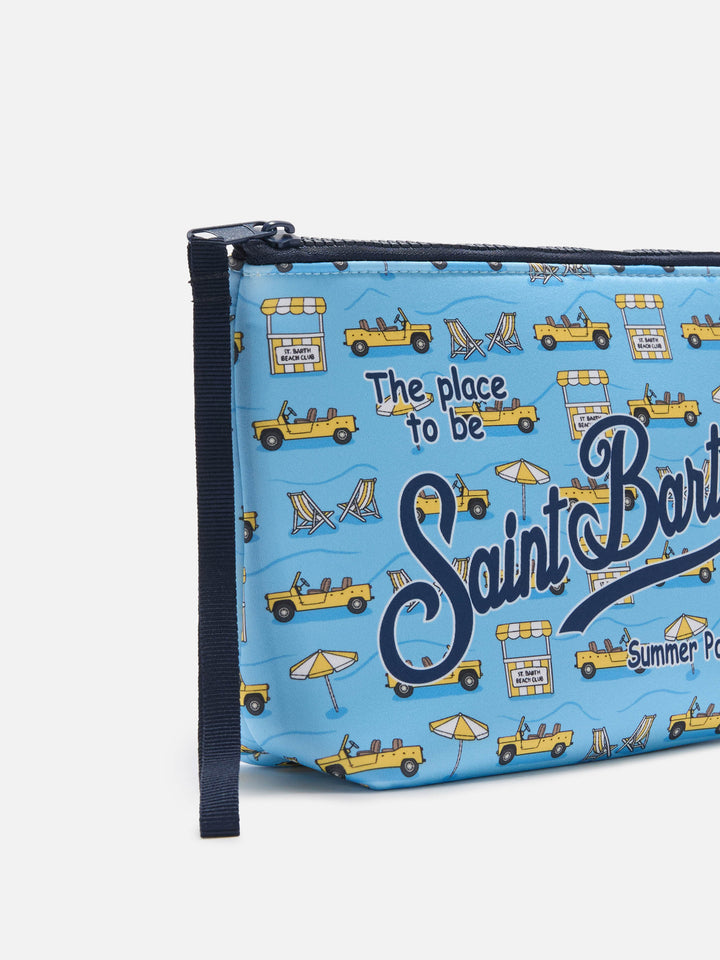 Aline scuba pouch with Road to Formentera print