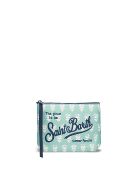 Pochette Aline in scuba con stampa floreale