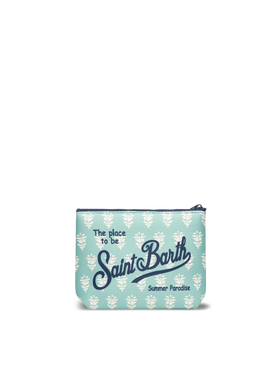 Pochette Aline in scuba con stampa floreale