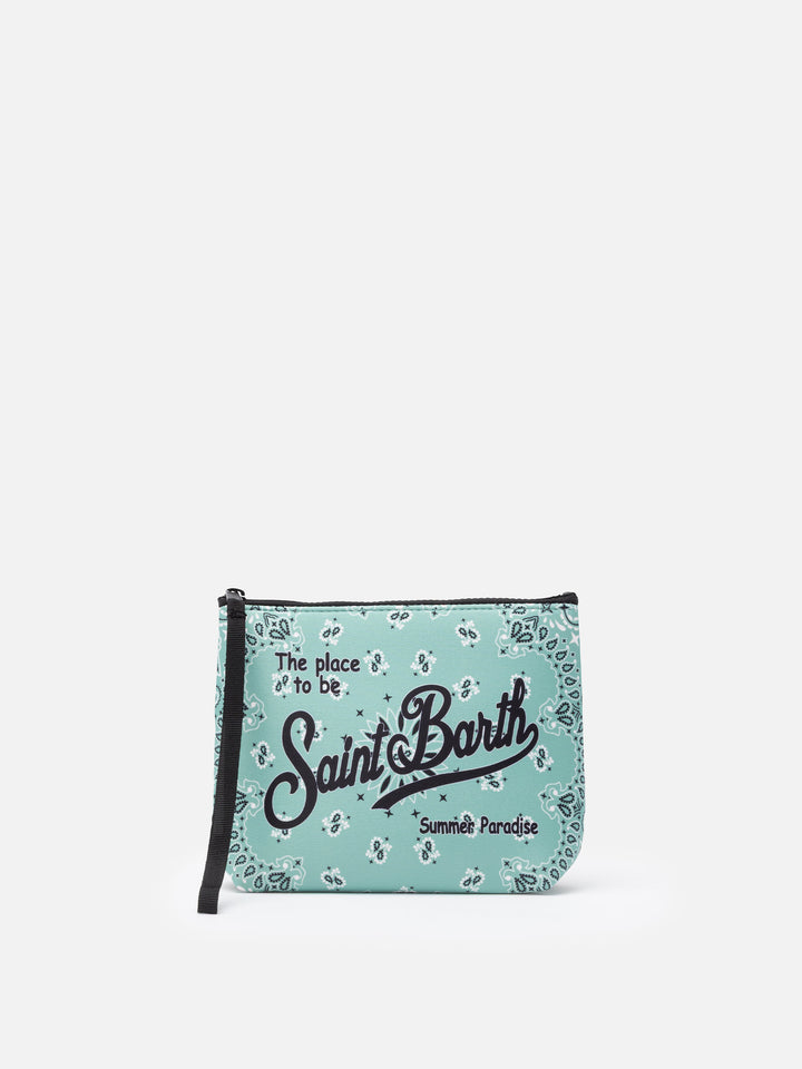 Aline Scuba-Pochette mit Bandana-Print