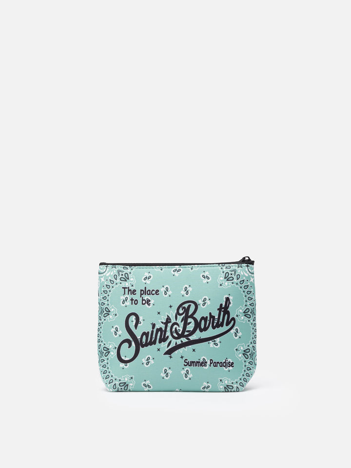 Aline Scuba-Pochette mit Bandana-Print