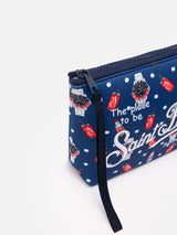 Aline Scuba-Pochette mit Uhren- und Cola-Print