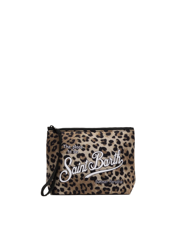 Pochette Aline in scuba con stampa animalier
