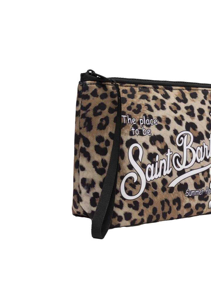 Pochette Aline in scuba con stampa animalier