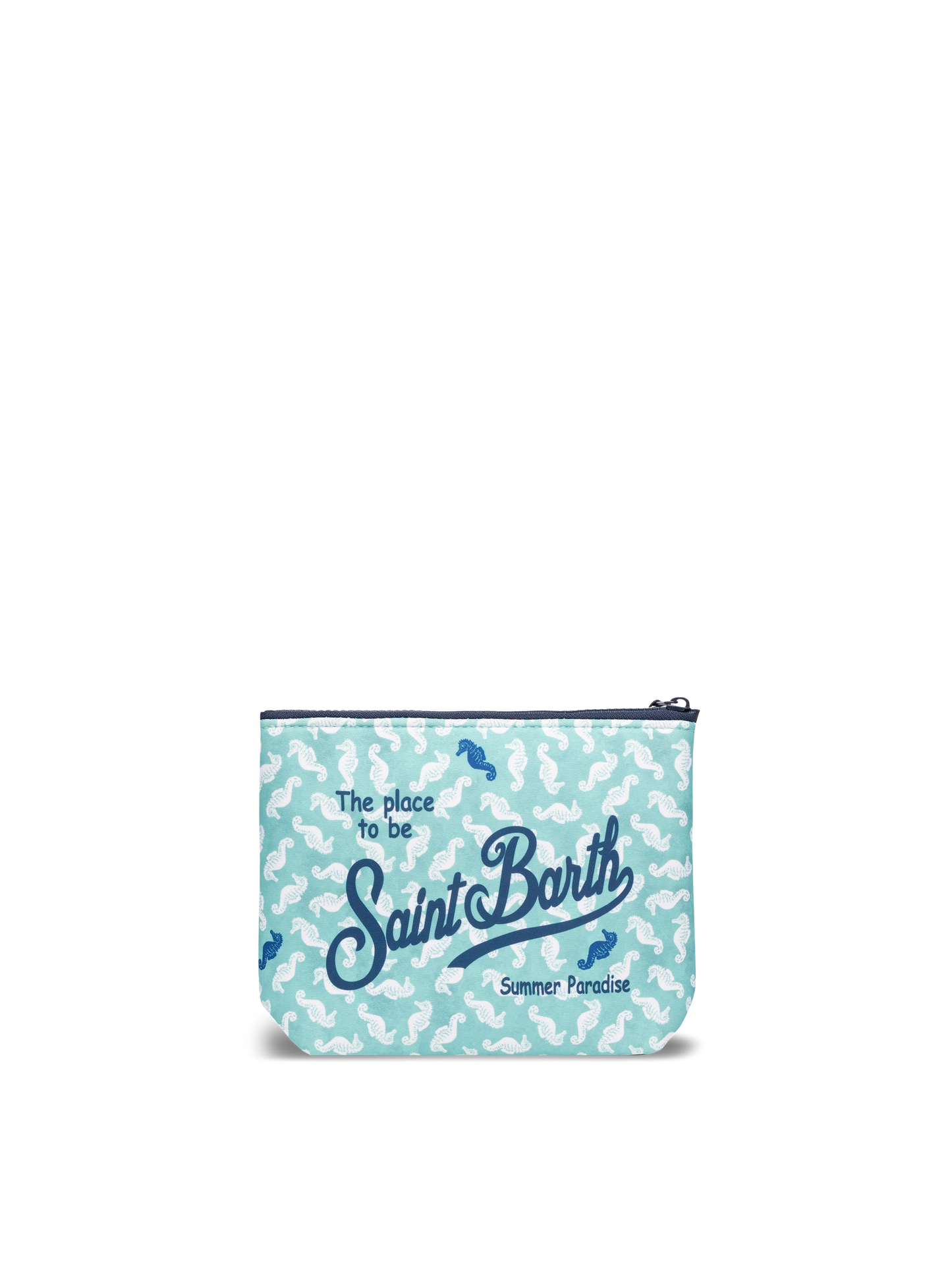 Pochette Aline in scuba con stampa cavallucci marini