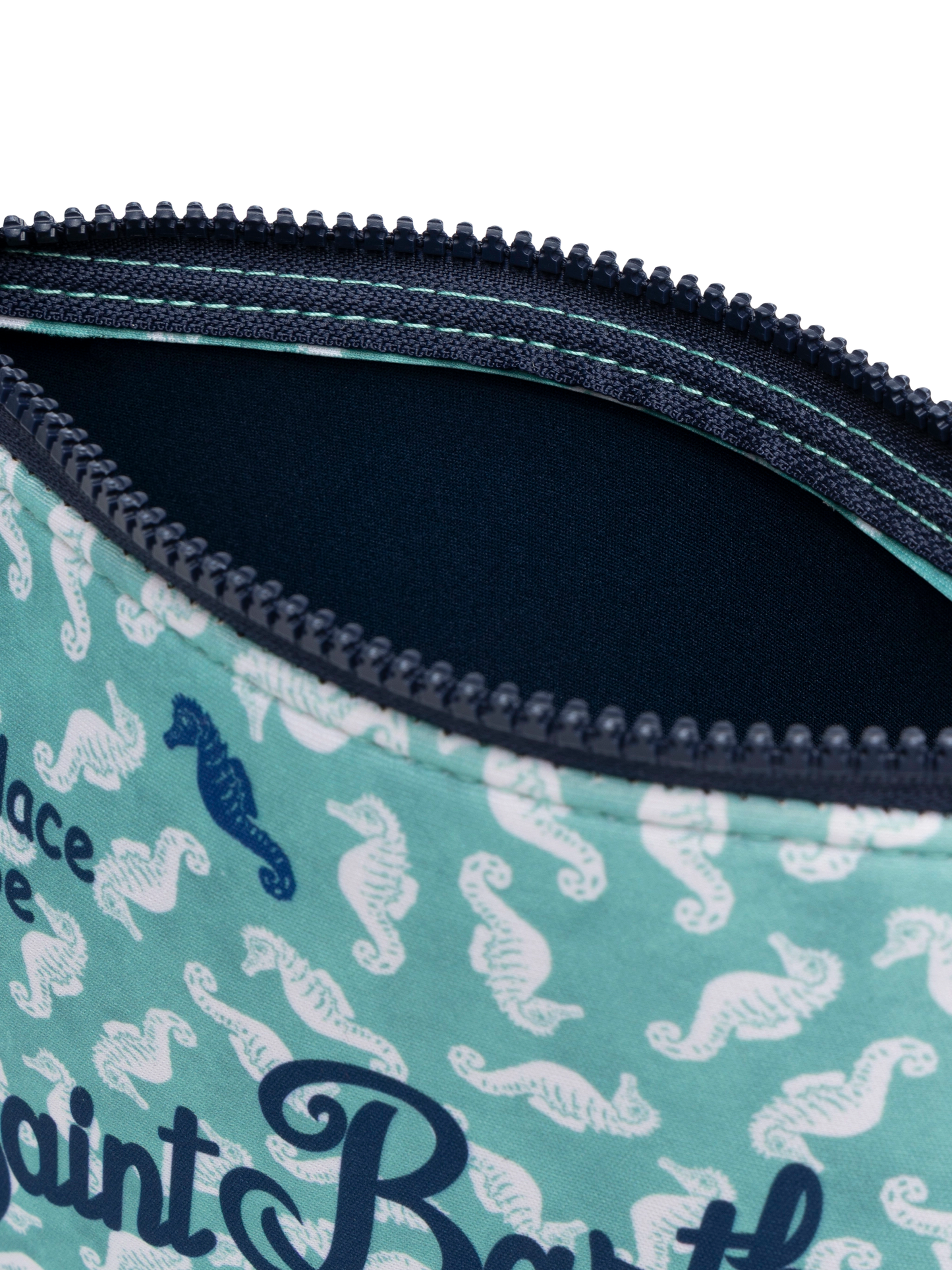Pochette Aline in scuba con stampa cavallucci marini