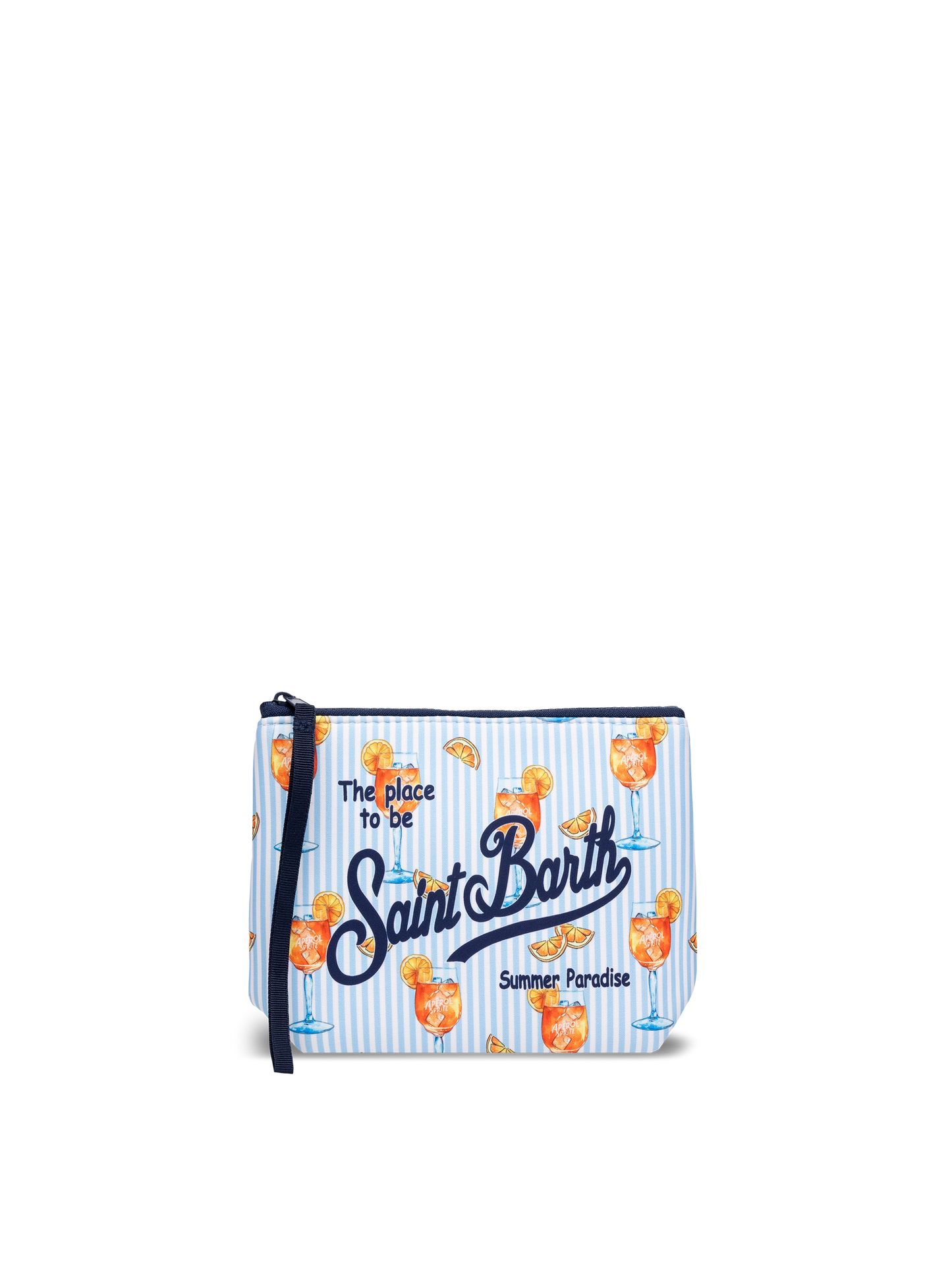 Pochette Aline in scuba con stampa cocktail
