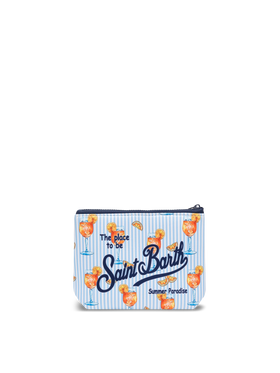 Pochette Aline in scuba con stampa cocktail