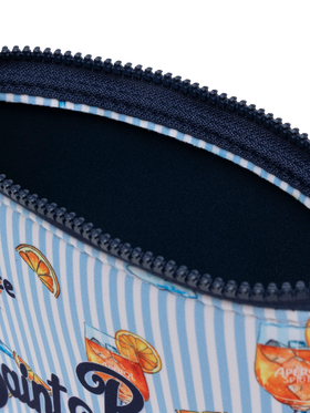 Pochette Aline in scuba con stampa cocktail